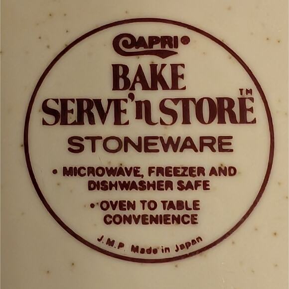 4 Pc 1970s Capri Bake Serve'n Store Stoneware Individual Lidded Casserole Dishes - Picture 10 of 10